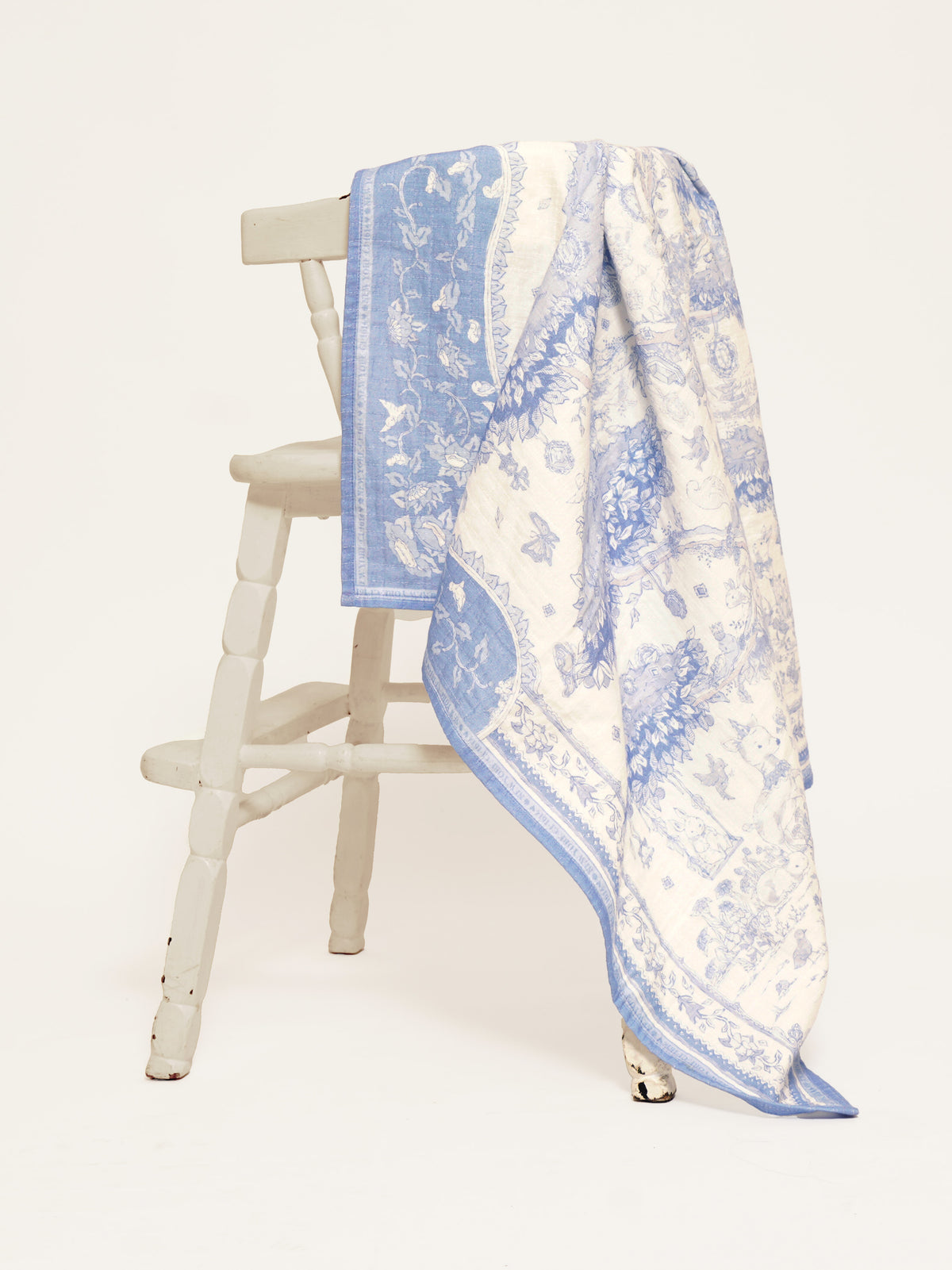 Tree of Love Baby Blanket - Porcelain Blue