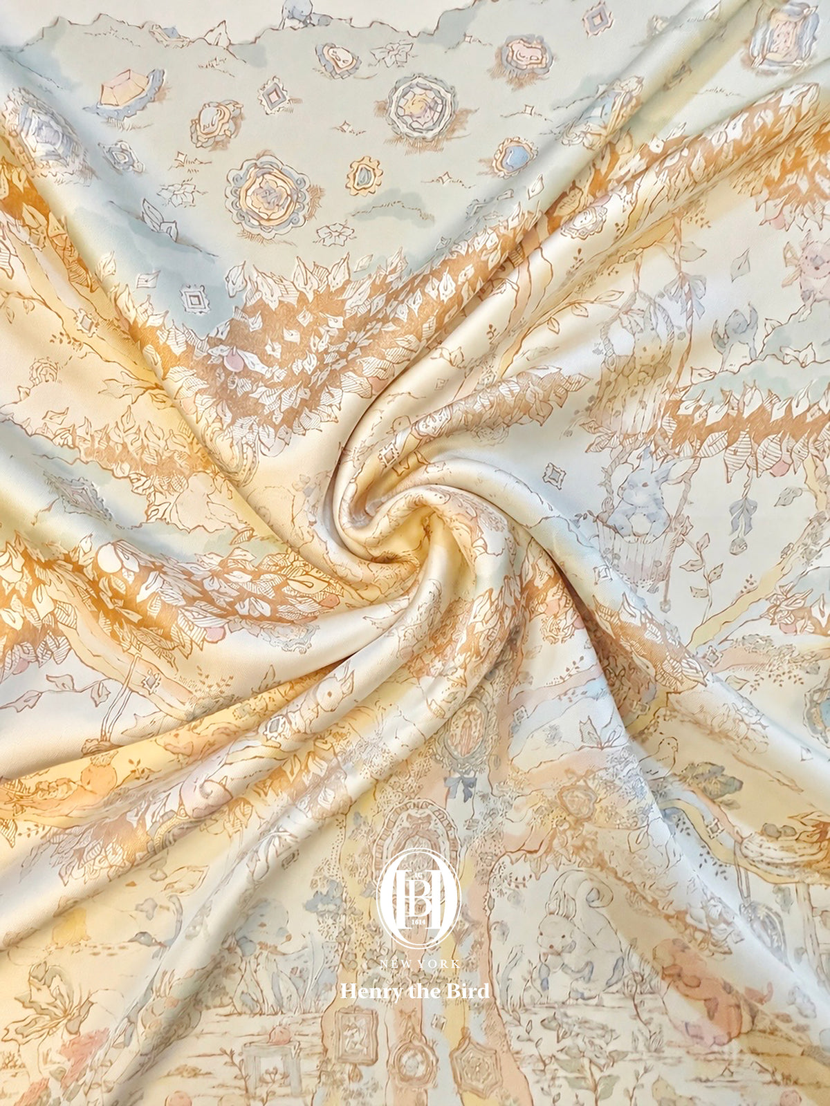 Tree of Love Silk Scarf - Rose Garden