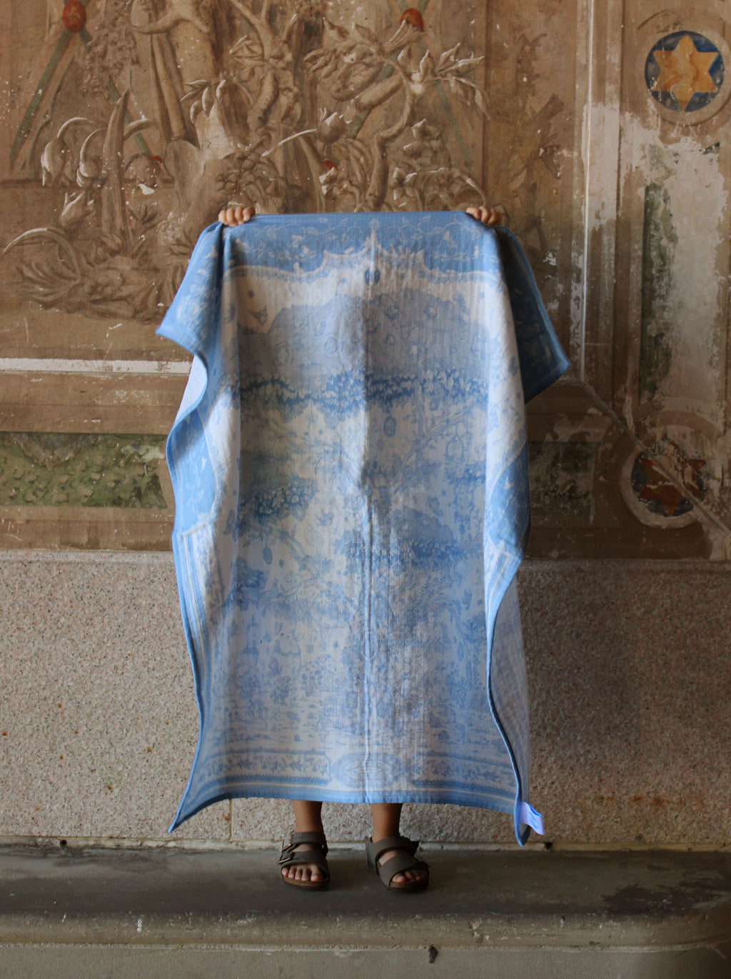 Tree of Love Baby Blanket - Porcelain Blue