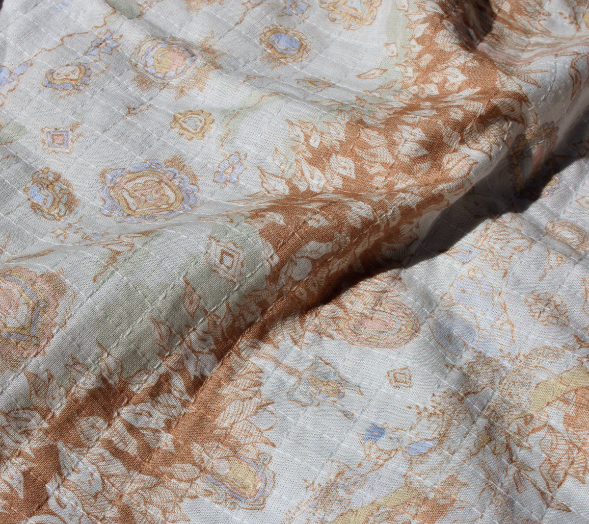 Tree of Love Baby Blanket - Blue Garden