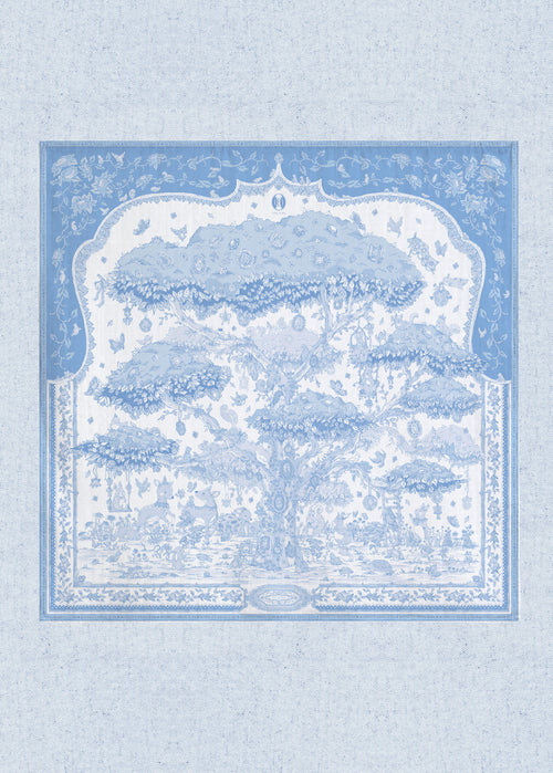 Tree of Love Baby Blanket - Porcelain Blue