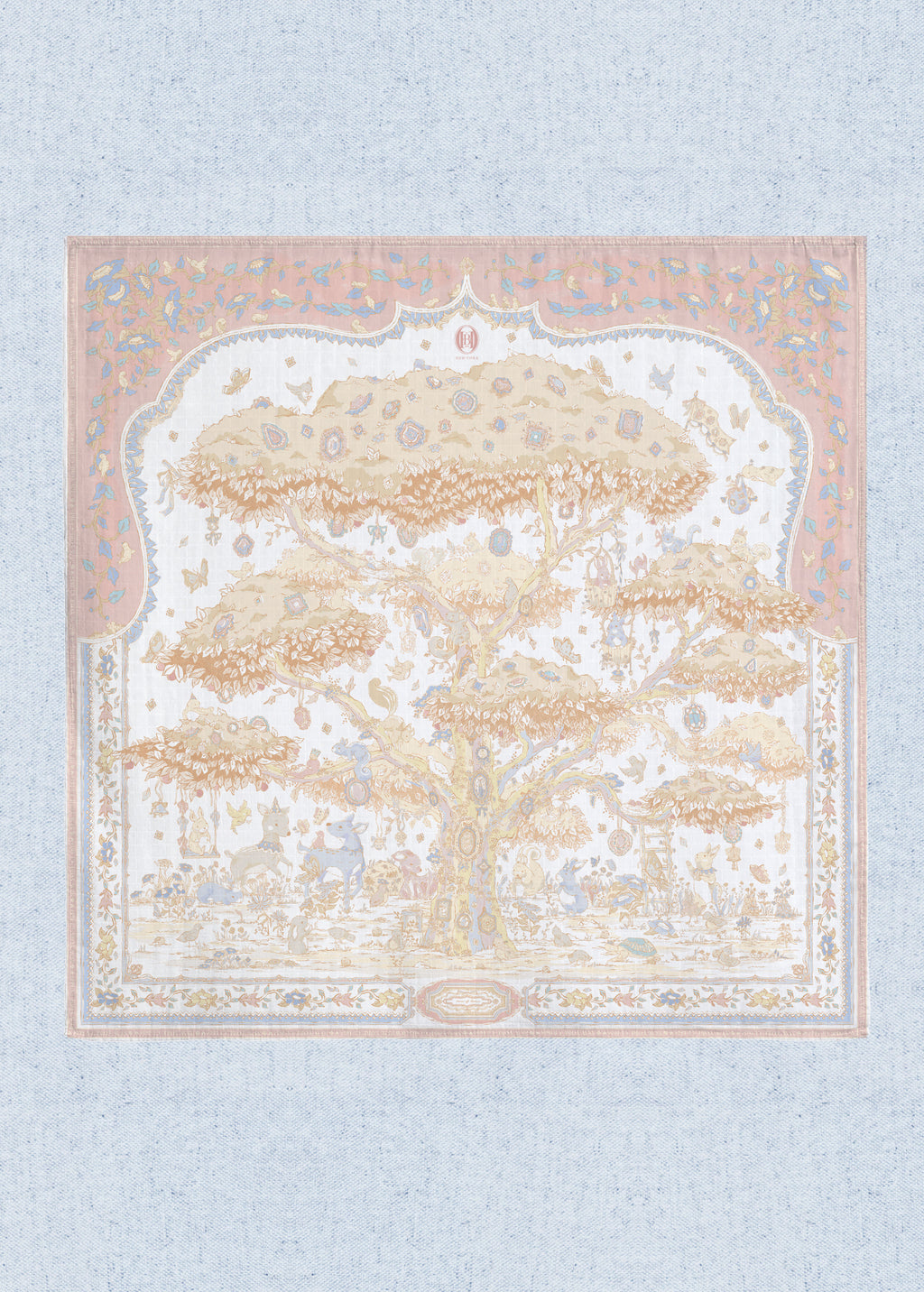 Tree of Love Baby Blanket - Rose Garden