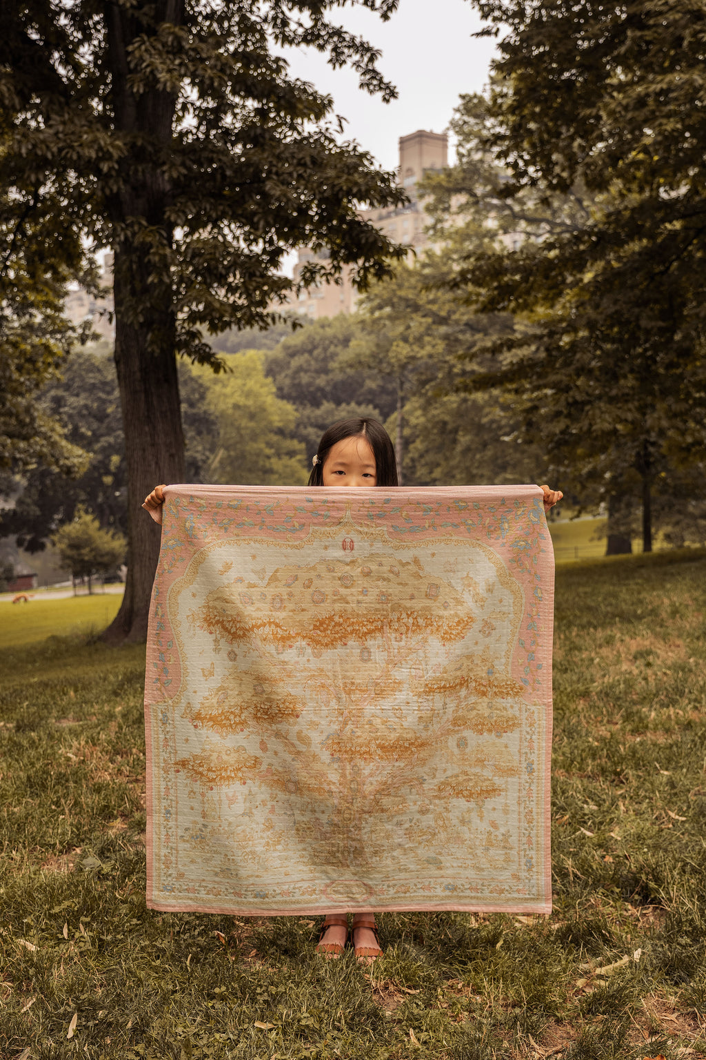 Tree of Love Baby Blanket - Rose Garden