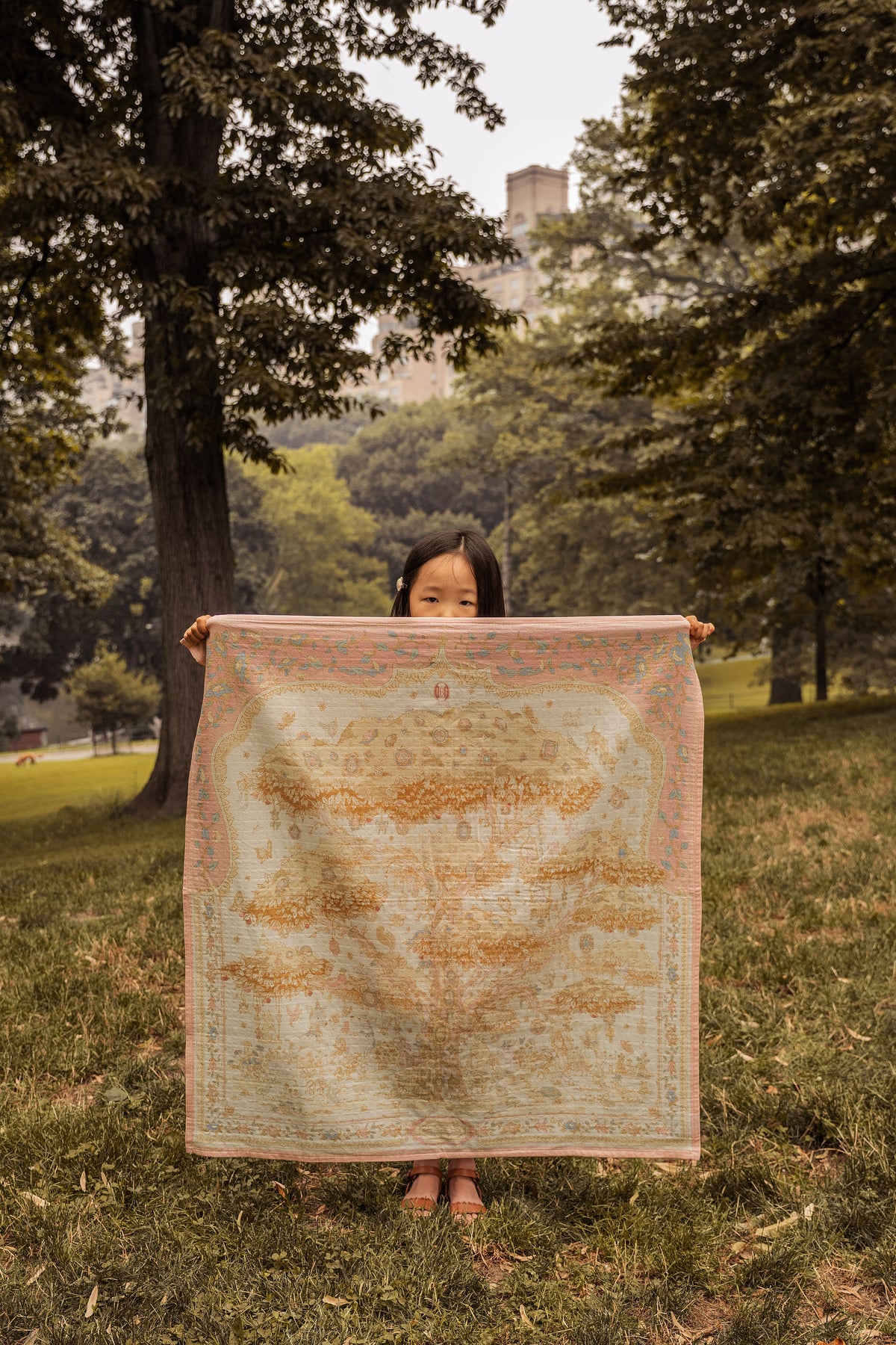 Tree of Love Baby Blanket - Rose Garden